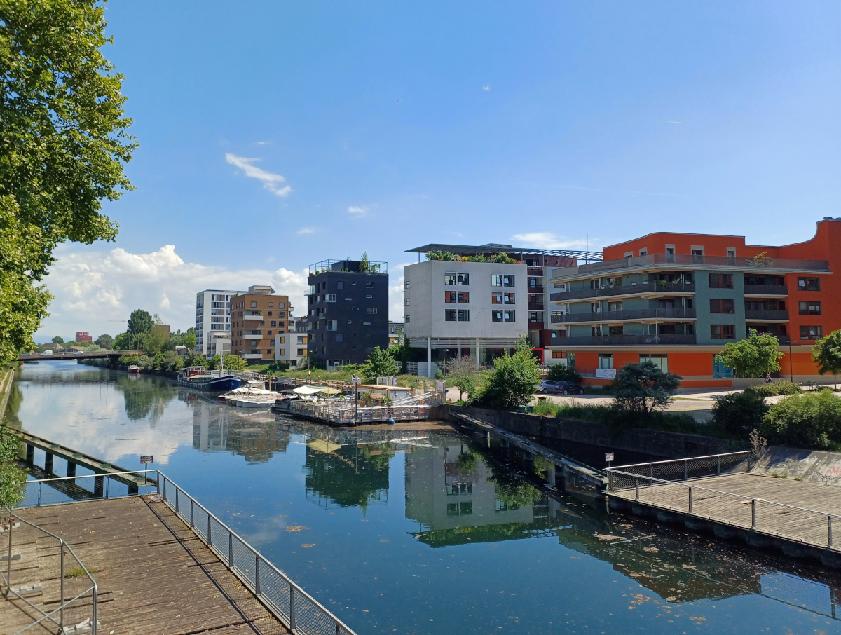 EcoQuartier Danube à Strasbourg, Bas-Rhin.
