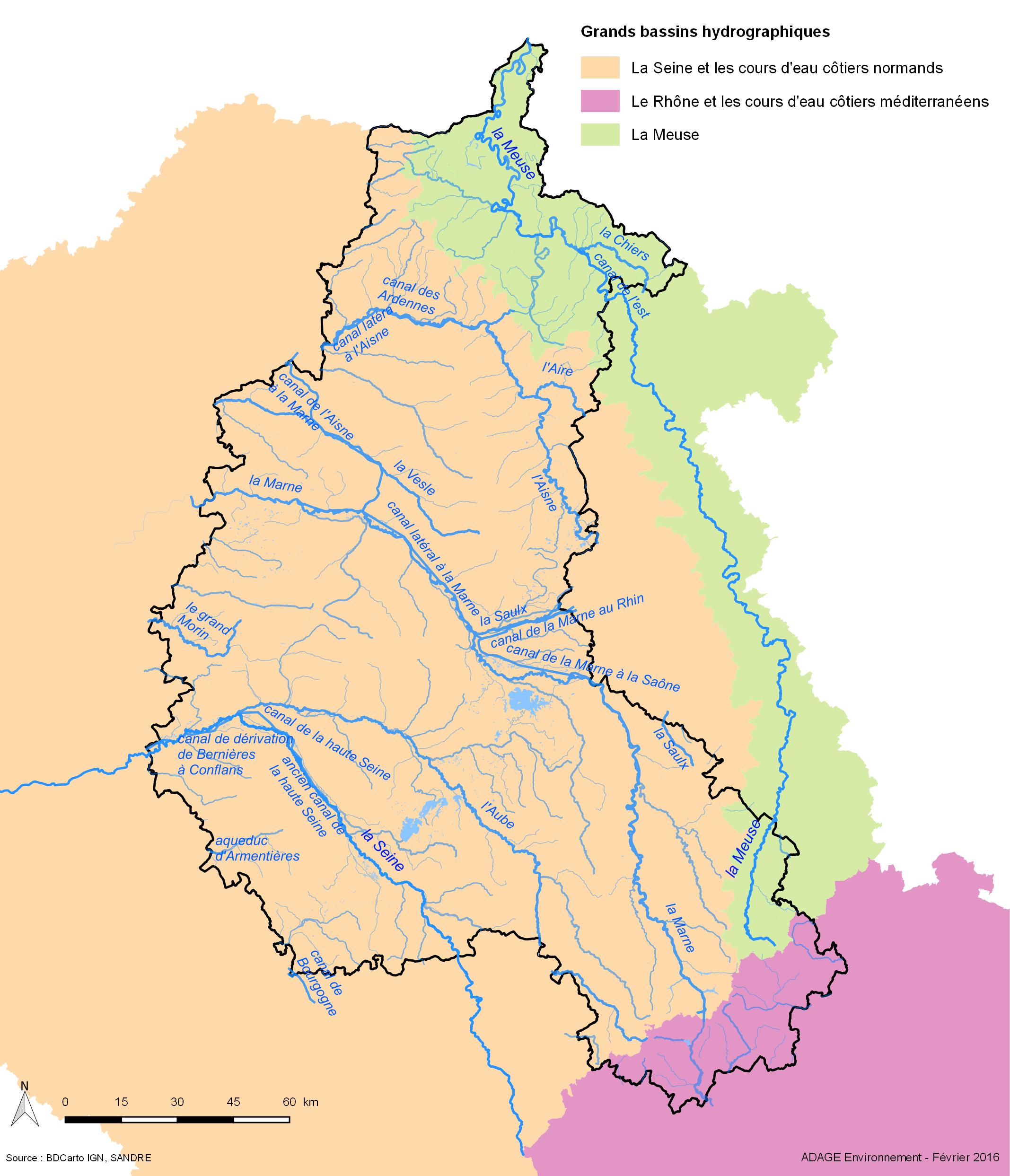 Grands bassins hydrographiques