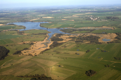 Vue aérienne de la plaine du Bischwald