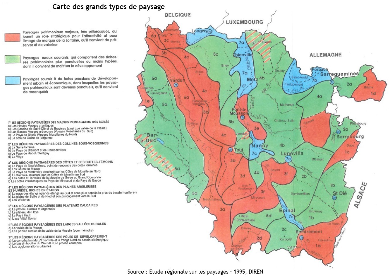 Grands types de paysages en Lorraine