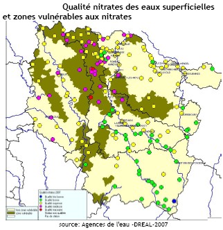 Nitrates dans les eaux superficielles