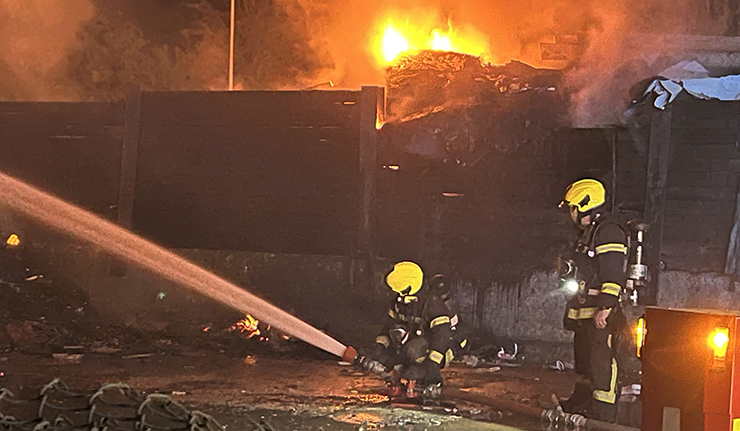 Intervention des pompiers sur site ICPE