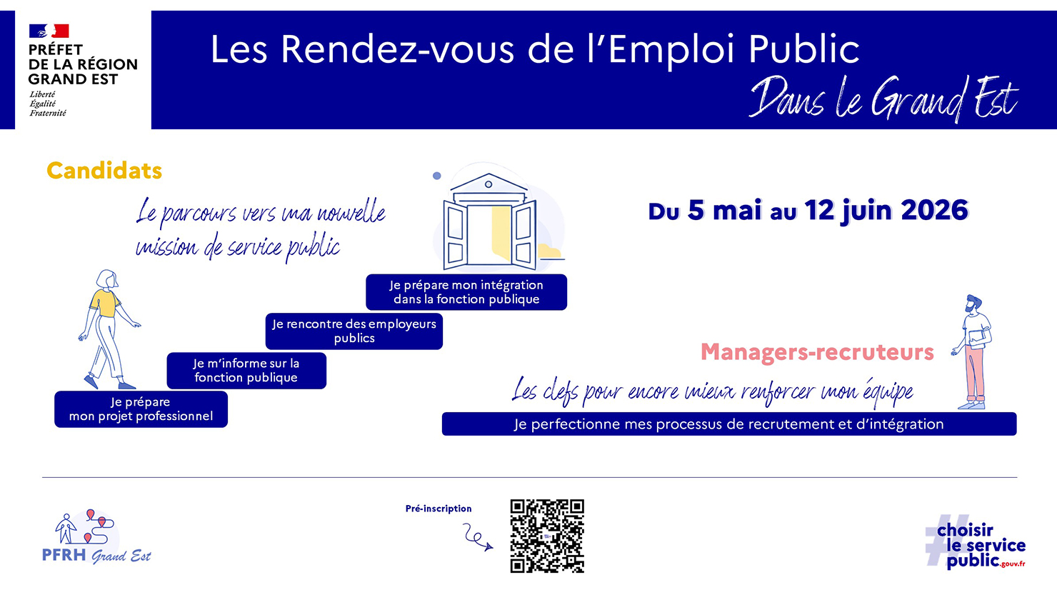 Les rendez-vous de l'emploi public dans le Grand Est - voir la transcription ci-dessous