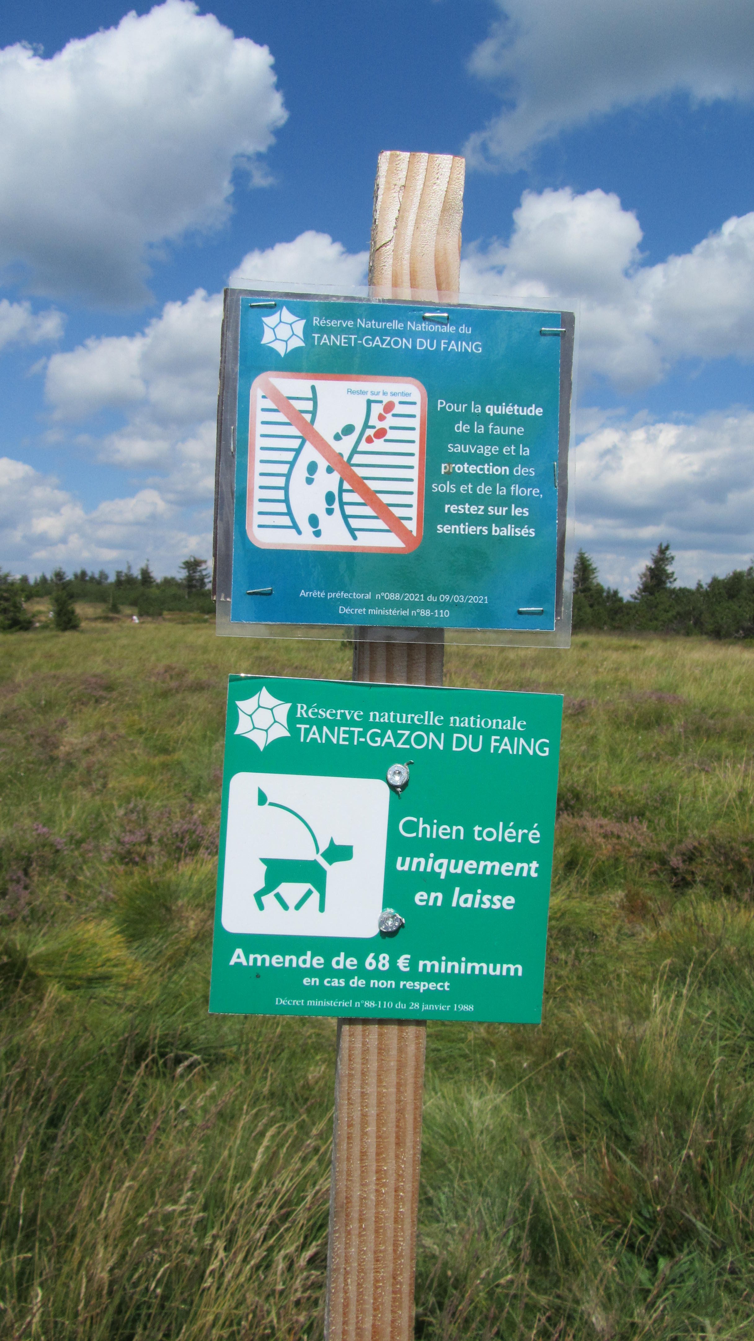 Une réglementation rappelée au public sur le territoire de la réserve du Tanet-Gazon du Faing (88)