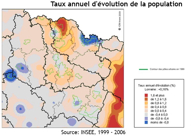 L'évolution territoriale de la population