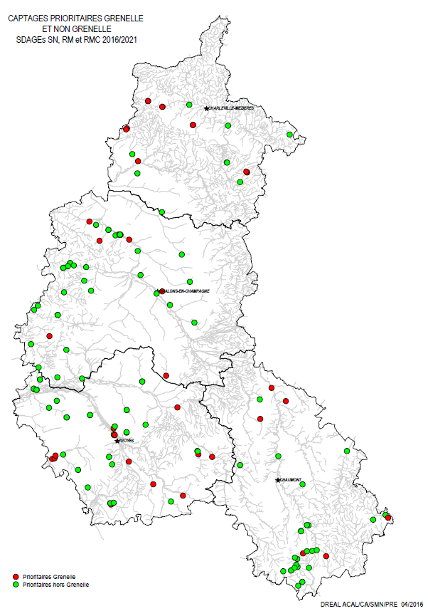 Captages prioritaires Grenelle et non Grenelle