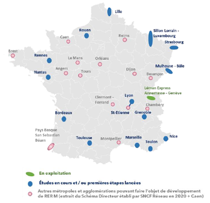 Les projets de SERM recensés début 2023 (source : rapport du COI) Les projets de SERM recensés début 2023 (source : rapport du COI)