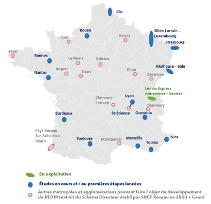 Les projets de SERM recensés début 2023 (source : rapport du COI)